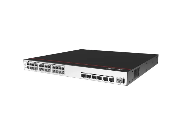 S5735-S24P4XE-V2 - 24*10/100/1000BASE-T ports, 4*10GE SFP+ ports, 2*12GE stack ports, AC power PoE+, without power module