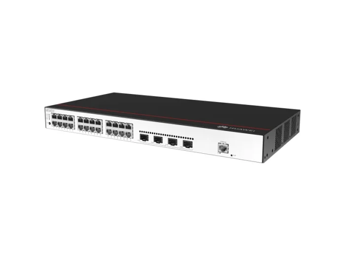 S5735-L24P4S-A-V2 - 24*10/100/1000BASE-T ports, 4*10GE SFP+
ports, 2*12.5GE stack ports, PoE+, AC power