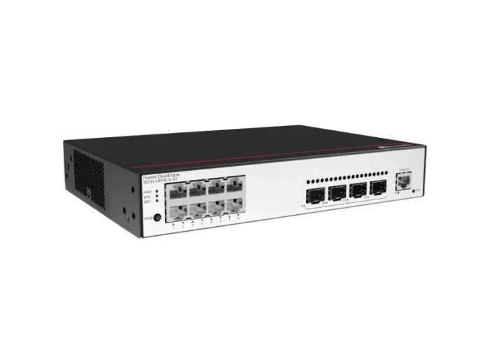 S5735-L8T4S-A-V2 - 8*10/100/1000BASE-T ports, 4*GE SFP ports, PoE+, AC power