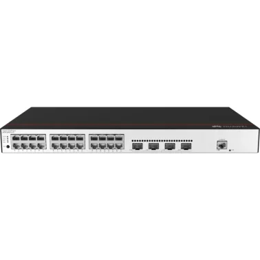 S5735-L24P4S-A-V2 - 24*10/100/1000BASE-T ports, 4*10GE SFP+
ports, 2*12.5GE stack ports, PoE+, AC power