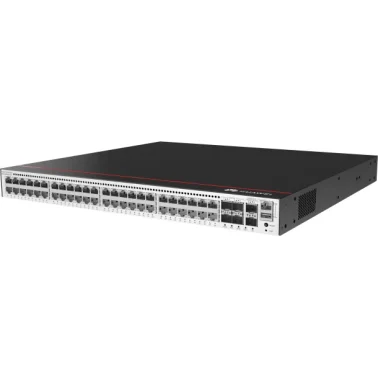 S5735-L48P4XE-A-V2 - 48*10/100/1000BASE-T ports, 4*10GE SFP+
ports, 2*12.5GE stack ports, PoE+, 1*AC power