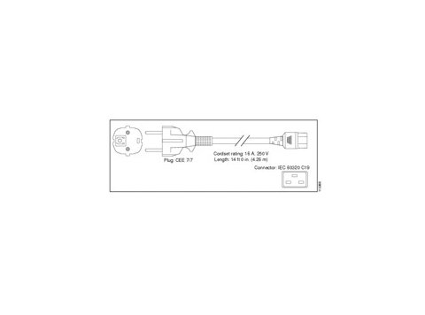 POWER CORD 250VAC 16A - POWER CORD 250VAC 16A EUROPE