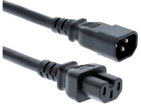 CABINET JUMPER POWER CORD - CABINET JUMPER POWER CORD 250 VAC 10A C14-C15 CONNECTORS