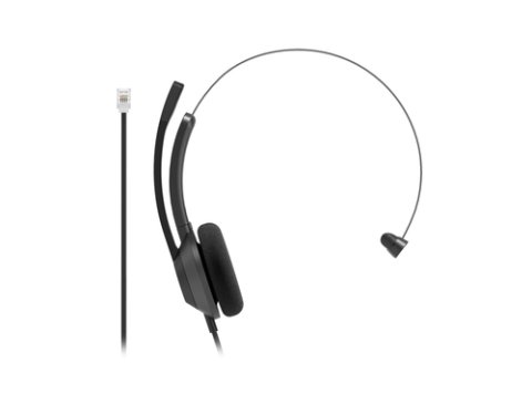 HEADSET 321 WIRED SINGLE ON-EAR - HEADSET 321 WIRED SINGLE ON-EAR CARBON BLACK RJ9