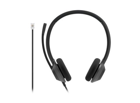 HEADSET 322 WIRED DUAL ON-EAR - HEADSET 322 WIRED DUAL ON-EAR CARBON BLACK RJ9