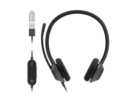 HEADSET 322 WIRED DUAL CARBON - HEADSET 322 WIRED DUAL CARBON BLACK USB-C TEAMS QUALIFIED