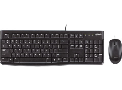 MK120 kabelgebundenes Maus & Tastatur Set - schwarz