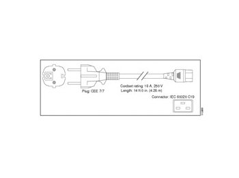 POWER CORD 250VAC 16A - POWER CORD 250VAC 16A EUROPE