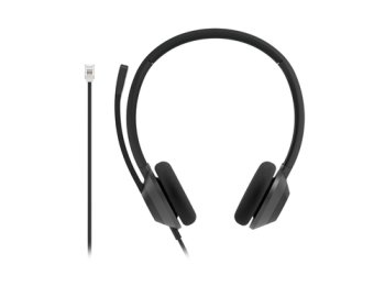 HEADSET 322 WIRED DUAL ON-EAR - HEADSET 322 WIRED DUAL ON-EAR CARBON BLACK RJ9