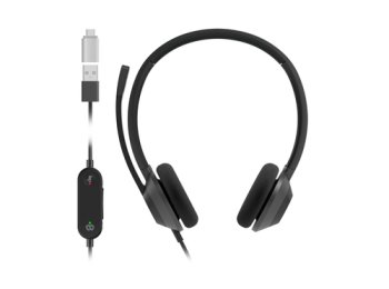 HEADSET 322 WIRED DUAL ON-EAR - HEADSET 322 WIRED DUAL ON-EAR CARBON BLACK USB-C