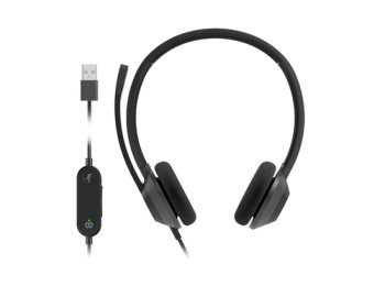 HEADSET 322 WIRED DUAL ON-EAR - HEADSET 322 WIRED DUAL ON-EAR CARBON BLACK USB-A